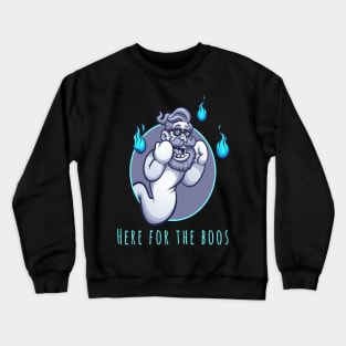 Hipster Here For The Boos Crewneck Sweatshirt